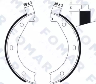 Комлект тормозных накладок FOMAR Friction FO 0423